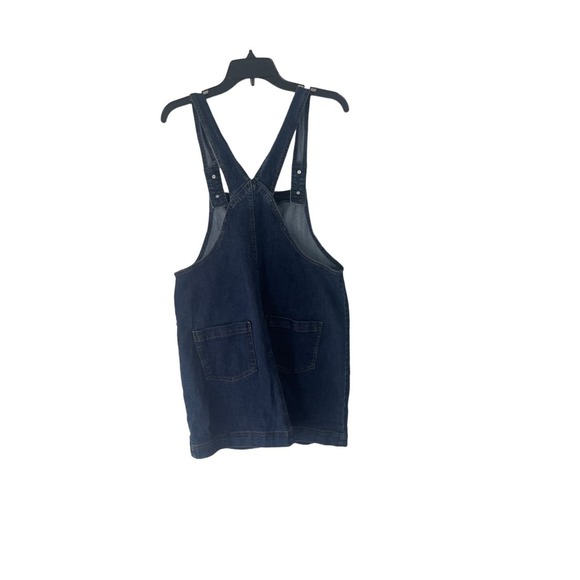 Blue Spice Women's Size Large Denim Button Up Overall Bib Jean Dress - Picture 5 of 8